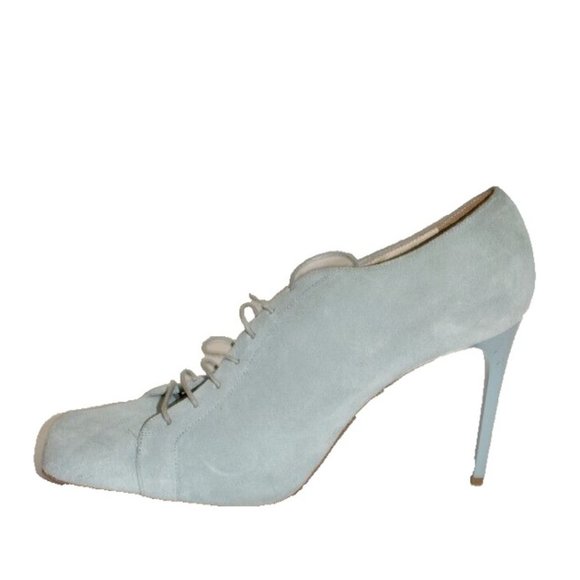 New! Acne Studios "Maeva Suede" Lace Up Square Toe Stiletto Heels 39 US 9 DD376 - Picture 3 of 9